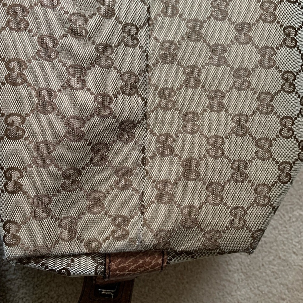 Gucci Beige and Brown Vintage Canvas Bamboo Bar women’s Handbag - Picture 16 of 16